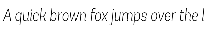 Preview of FONTSPRING DEMO - Andes Condensed ExtraLight ExtraLight Italic font
