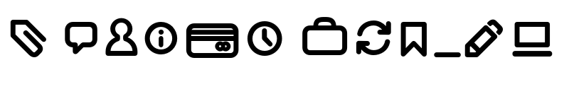 Preview of FONTSPRING DEMO - Antipasto Icons DemiBold Regular font