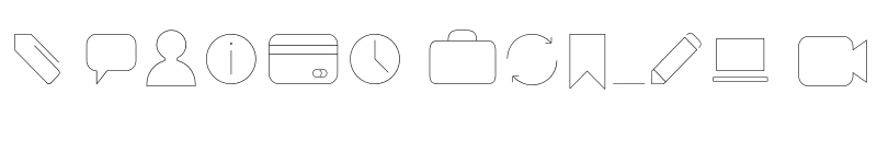 Preview of FONTSPRING DEMO - Antipasto Icons Hairline Regular font