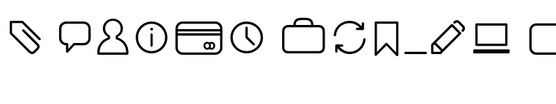 Preview of FONTSPRING DEMO - Antipasto Icons Light Regular font