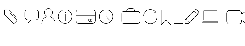 Preview of FONTSPRING DEMO - Antipasto Icons Thin Regular font