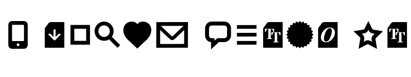 Preview of FONTSPRING DEMO - Aquawax Pro Pictograms Bold font