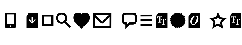 Preview of FONTSPRING DEMO - Aquawax Pro Pictograms DemiBold Regular font