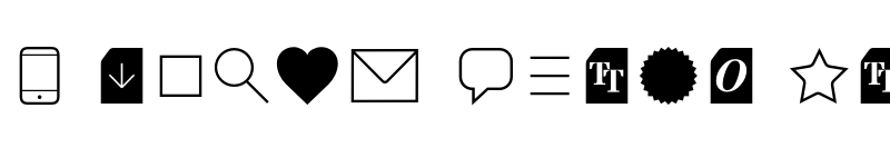 Preview of FONTSPRING DEMO - Aquawax Pro Pictograms ExLight Regular font