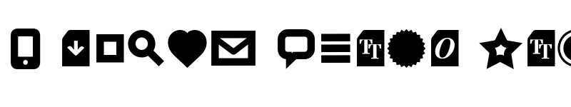 Preview of FONTSPRING DEMO - Aquawax Pro Pictograms Heavy Regular font