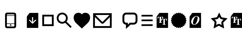 Preview of FONTSPRING DEMO - Aquawax Pro Pictograms Medium Regular font