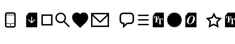 Preview of FONTSPRING DEMO - Aquawax Pro Pictograms Regular font