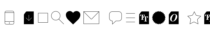 Preview of FONTSPRING DEMO - Aquawax Pro Pictograms Thin Regular font