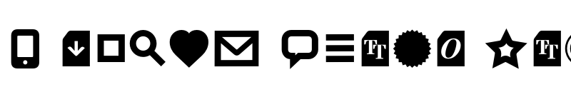 Preview of FONTSPRING DEMO - Aquawax Pro Pictograms UltraBd Regular font