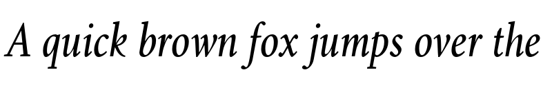 Preview of FONTSPRING DEMO - Aragon Condensed Italic font