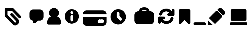 Preview of FONTSPRING DEMO - Arista Pro Icons Bold font