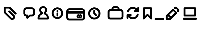 Preview of FONTSPRING DEMO - Arista Pro Icons DemiBold Regular font