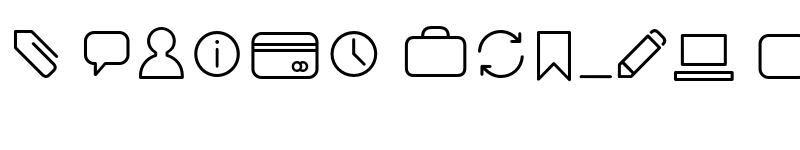 Preview of FONTSPRING DEMO - Arista Pro Icons ExtraLight Regular font