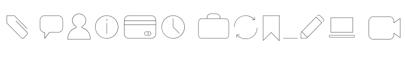 Preview of FONTSPRING DEMO - Arista Pro Icons Hairline Regular font