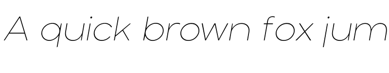 Preview of FONTSPRING DEMO - Arkibal Display Thin Italic font