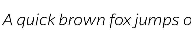Preview of FONTSPRING DEMO - ArponaSans ExtraLight Italic font