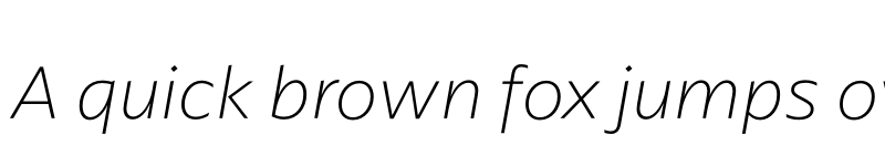 Preview of FONTSPRING DEMO - ArponaSans Thin Italic font