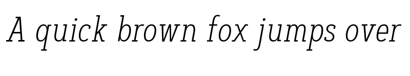 Preview of FONTSPRING DEMO - Artegra Slab Cn ExtraLight Italic font