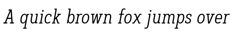 Preview of FONTSPRING DEMO - Artegra Slab Cn Light Italic font