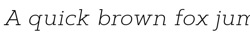 Preview of FONTSPRING DEMO - Artegra Slab ExtraLight Italic font