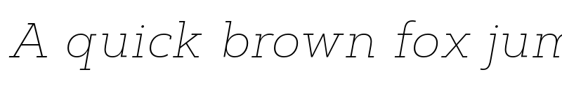 Preview of FONTSPRING DEMO - Artegra Slab Thin Italic font
