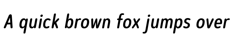 Preview of FONTSPRING DEMO - Artegra Soft Cn Medium Italic font