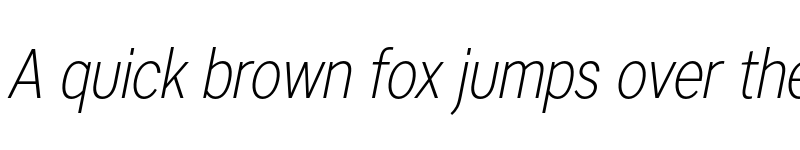 Preview of FONTSPRING DEMO - Artico Condensed ExtraLight Italic font