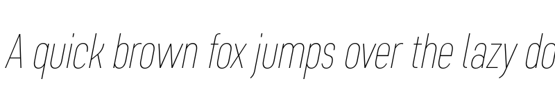 Preview of FONTSPRING DEMO - Artico ExtraCond Thin Italic font