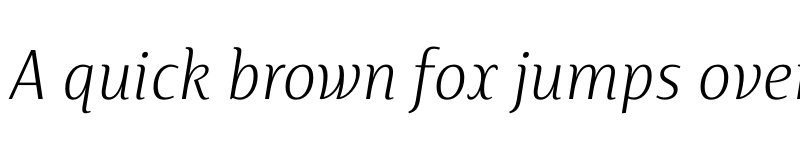 Preview of FONTSPRING DEMO - Artigua ExtraLight Italic Regular font