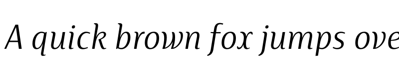 Preview of FONTSPRING DEMO - Artigua Light Italic Regular font