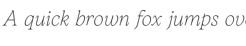 Preview of FONTSPRING DEMO - Artusi Extralight Italic font