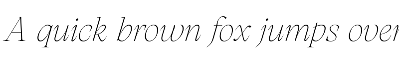 Preview of FONTSPRING DEMO - Artusi Grande Extralight Italic font