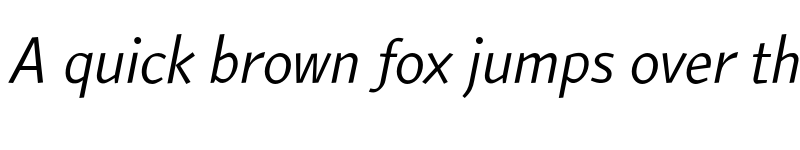 Preview of FONTSPRING DEMO - ArumSans Rg Italic font