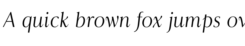 Preview of FONTSPRING DEMO - Astoria Classic Light Italic font