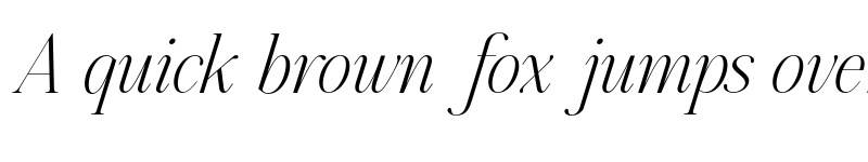 Preview of FONTSPRING DEMO - Aumiller Serif ExtLt Italic font
