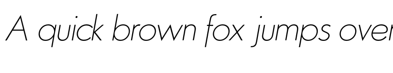 Preview of FONTSPRING DEMO - Azur ThinItalic Regular font