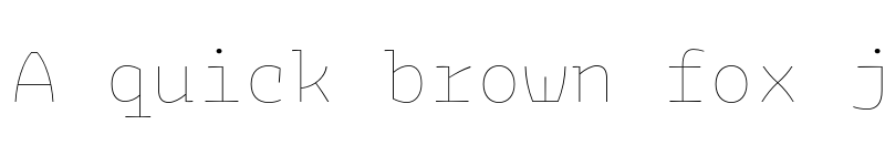 Preview of FONTSPRING DEMO - Bakemono Mono Thin Regular font