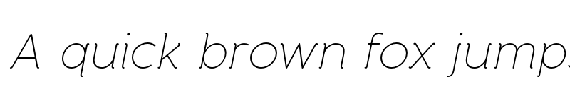 Preview of FONTSPRING DEMO - Banda Thin Thin Italic font