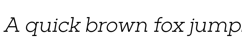 Preview of FONTSPRING DEMO - Barnic Slab Light Italic font