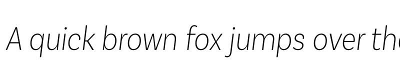 Preview of FONTSPRING DEMO - Basic Sans Alt Cnd ExLight It Regular font