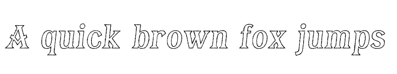 Preview of FONTSPRING DEMO - Bay Tavern Out X Italic font