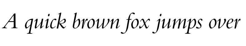 Preview of FONTSPRING DEMO - Bergamo Pro Italic font