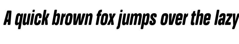 Preview of FONTSPRING DEMO - Black Ultra Cn It Italic font