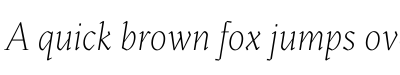 Preview of FONTSPRING DEMO - Blizka Thin Italic font