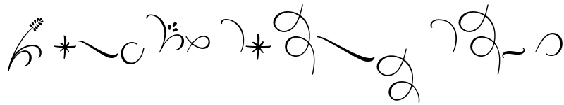 Preview of FONTSPRING DEMO - Blossoms Ornaments Regular font