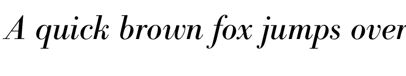 Preview of FONTSPRING DEMO - Bodoni Antiqua Pro Italic font