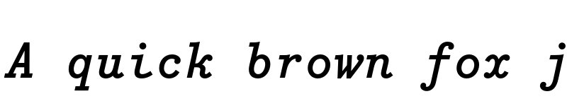 Preview of FONTSPRING DEMO - Bodoni Egyptian Mono Medium Italic font