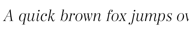 Preview of FONTSPRING DEMO - Bodoni Elegant Light Italic font