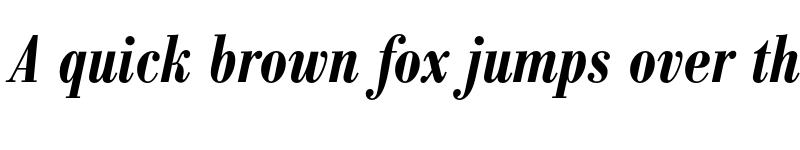 Preview of FONTSPRING DEMO - Bodoni Recut FS Cd Demi Italic font