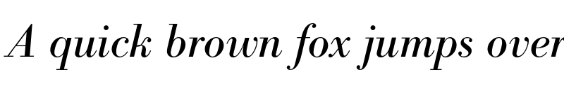 Preview of FONTSPRING DEMO - Bodoni Recut FS Italic font
